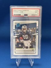 2020 Panini Donruss CeeDee Lamb Rated Rookie Card #306 PSA Graded 9 Mint. rookie card picture