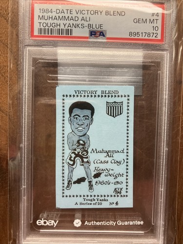 1984 Victory Blend Tough Yanks Muhammad Ali PSA 10 GEM MT POP 1 NONE HIGHER