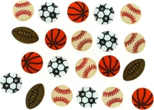 Dress It Up 2227 Tiny Sports Equipment Embellishment 1/2 to 5/8 inch, Variety 