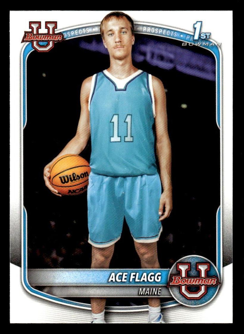 2025-26 Bowman #BPP-91 Ace Flagg Prospects Card Maine Black Bears