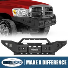 Hooke Road Front Bumper W Winch Plate Fit 2006-2009 Dodge Ram 2500 3500 Trucks Hooke Road Front Bumper W Winch Plate Fit 2006-2009 Dodge Ram 2500 3500 Trucks