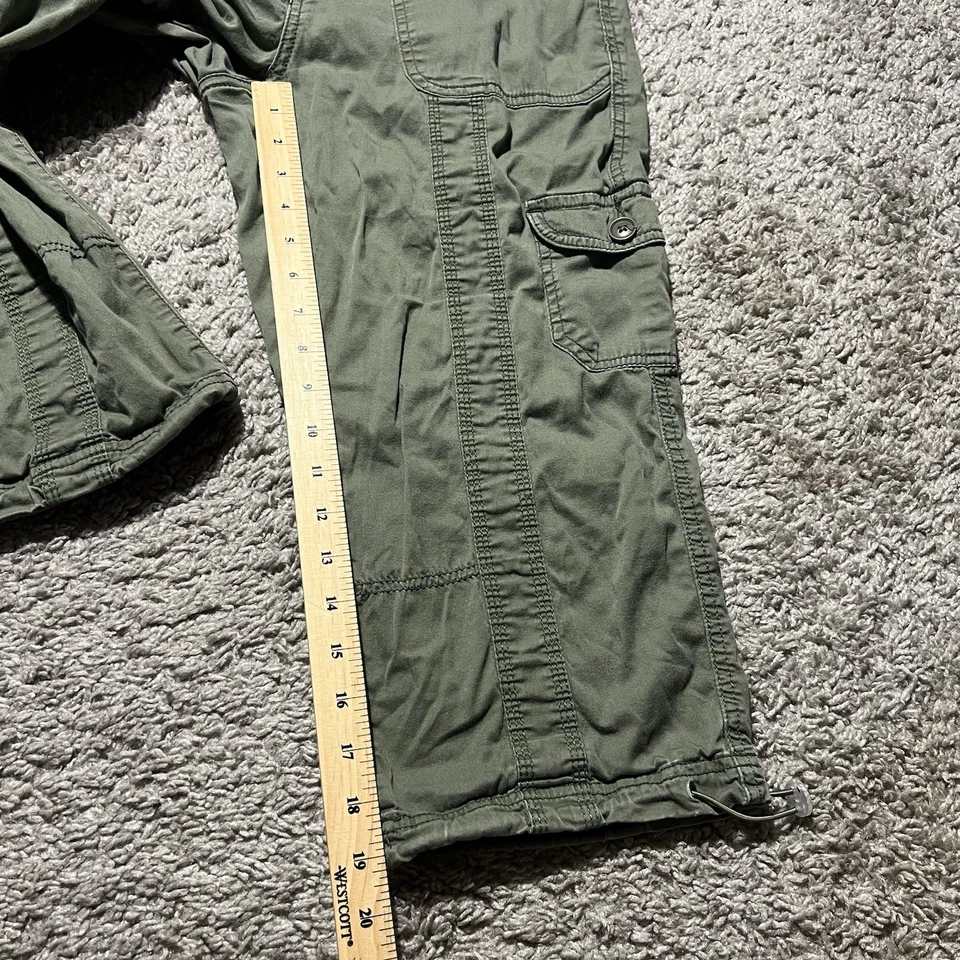 Vintage Y2k Style Co Military Cargo Capri Womens 4P Cinch Baggy 90s Grunge Loose - Image 3 of 4