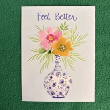 Leanin’ Tree Get Well Greeting Note Card “Feel Better…”