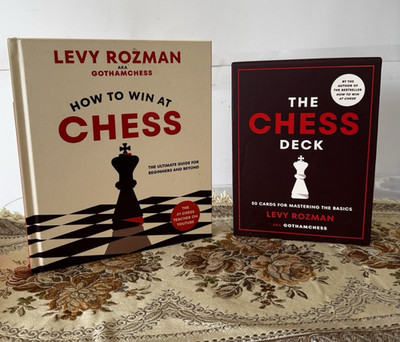 Levy Rozman Gotham Chess Book & Card Deck Lot How to Win at Chess The Chess Deck