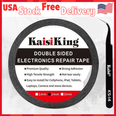 LCD Repair Tape 2mm for Cell Phone Screen, Adhesive Tape, Tweezers, iPad, Camera
