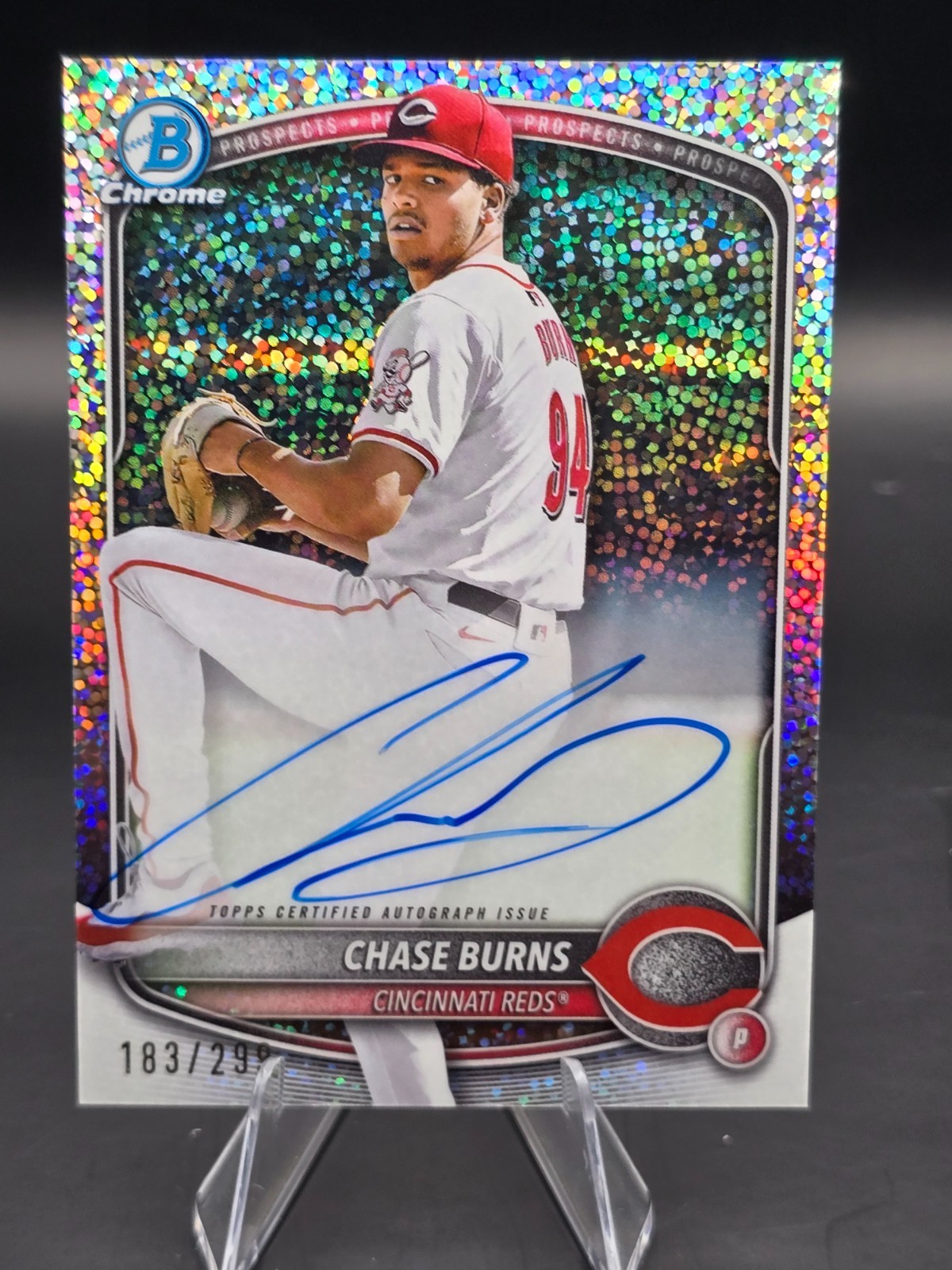 2025 Bowman Chrome Chase Burns Auto Speckle Refractor CPA-CB /299