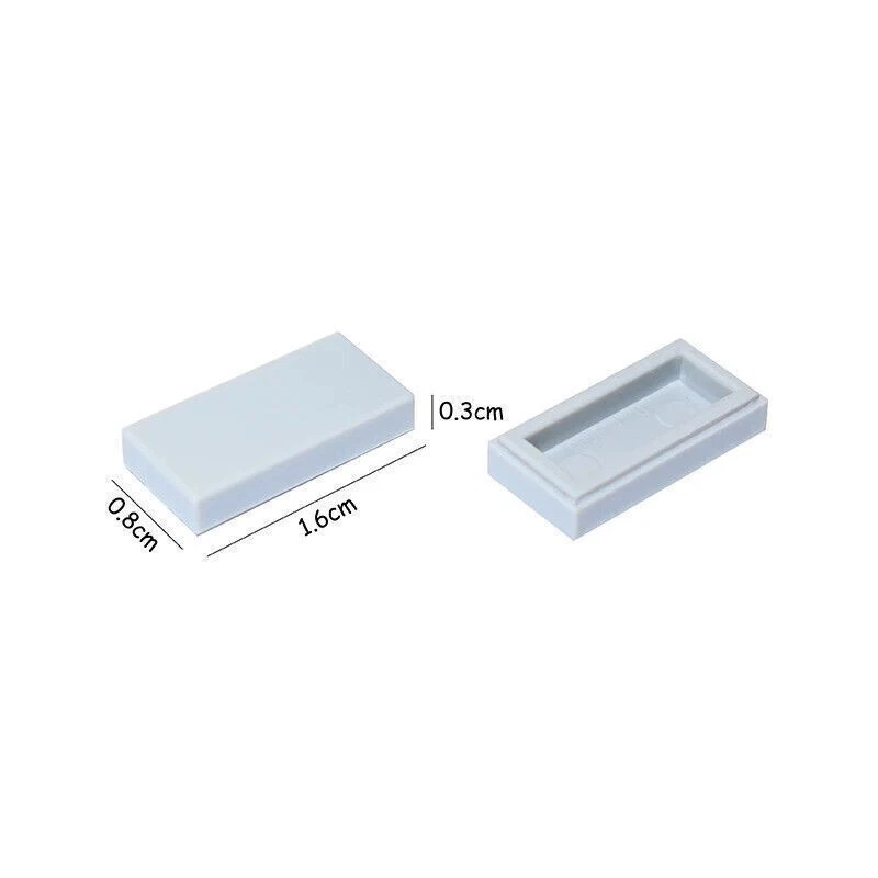 200 New For Lego Flat Smooth Tiles 1 X 2 White Bluish Gray Pick Colors Pieces - Image 4 of 4