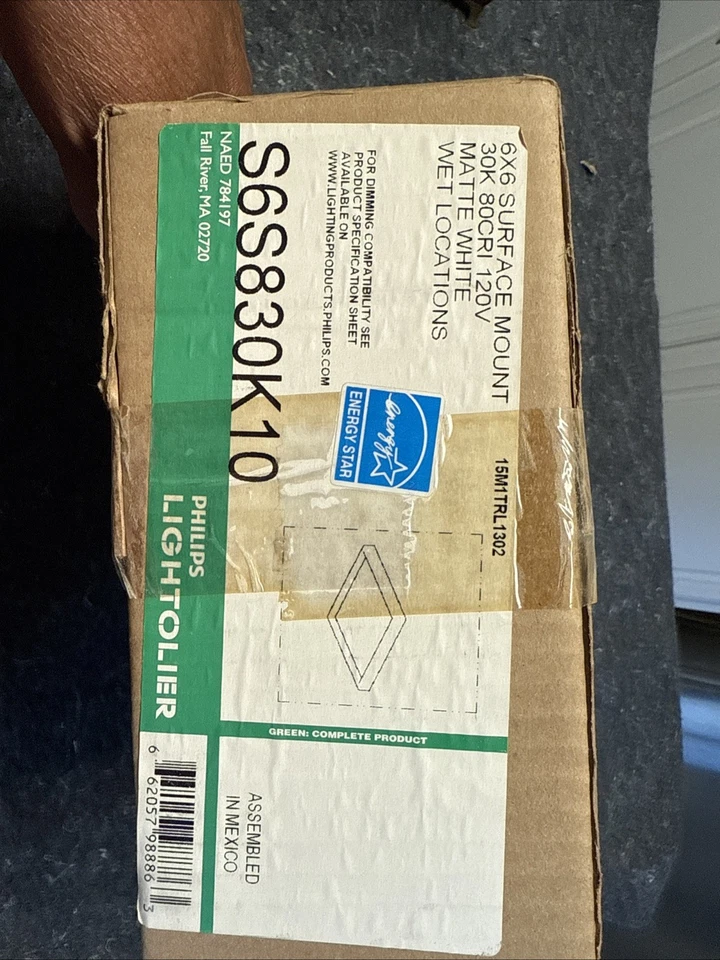 Phillips 6x6 Surface Mount  Unopened S6s830k10 - Image 2 of 2