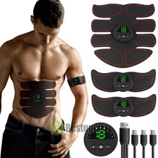USB Electric Muscle Toner Machine Belt Simulation Fat Burner Belly Shaper w/LCD