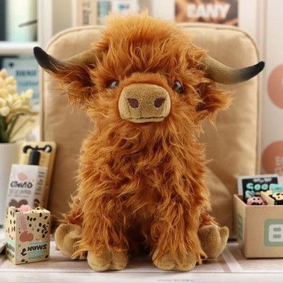 Cuddly Highland Cow Soft Toy Teddy Plush Toys Doll Gift 9.5'' 28cm