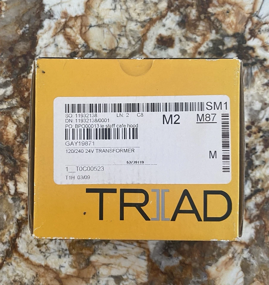 Gaylord 19871 Transformer, 120/208/240 to 24V,  50/60 HZ, 40VA - Image 2 of 2