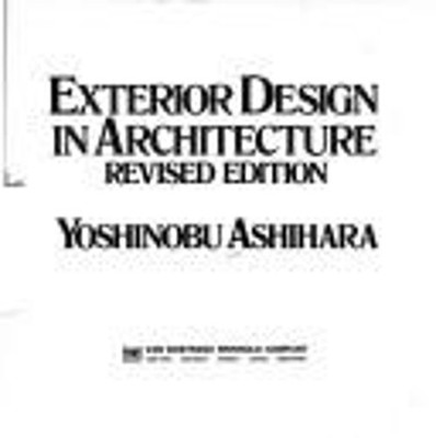 Exterior Design in Architecture Paperback Yoshinobu Ashihara