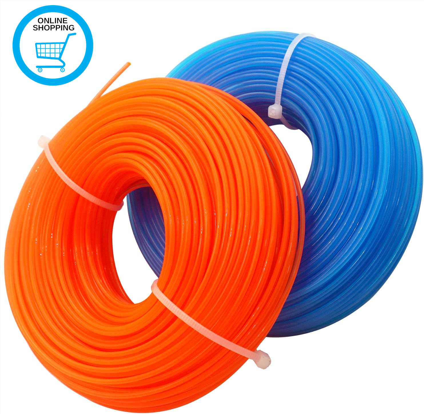 Replacement String Line Nylon Cord for Grass Trimmer with Length 100M, Diameter