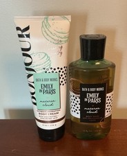 Bath Body Works MACARON CLOUD EMILY IN PARIS Body Wash Body Cream, Set Of 2