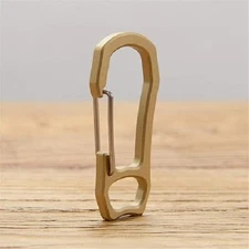 High Strength Brass Keychain Carabiner Clip Edc Spring Kits Key Ring Clasp Hook 