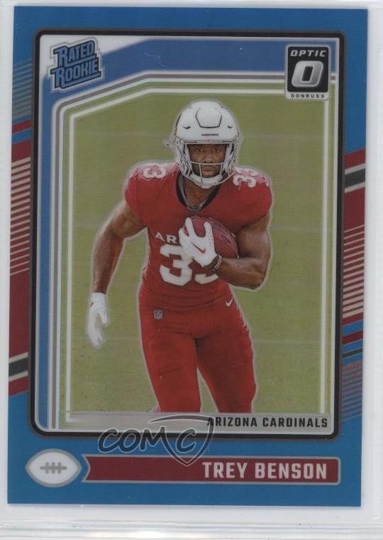 2024 Panini Donruss Optic Rated Aqua Prizm /299 Trey Benson #293 Rookie RC 13c1