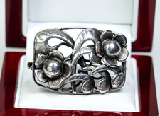 Silber - antike Jugendstil Brosche - Handarbeit