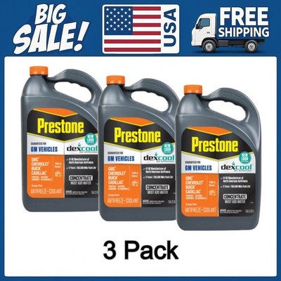 3 Pack Prestone Dex-Cool Anitfreeze/Coolant Concentrate, 1gal
