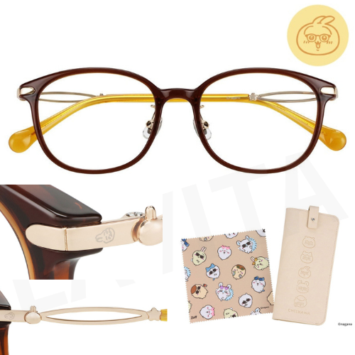 Chiikawa Usagi Eyeglass Glasses Frame Brown Clear ZOFF ZN261001
