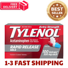 Tylenol Rapid Release Extra Strength Gelcaps Acetaminophen 500 mg 100 Ct