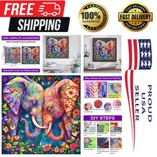 Charming DIY Elephant Diamond Painting Kit - Relax and Create Stunning Wall Art