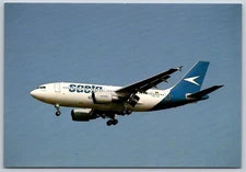 Saeta Ecuador Airbus A310-308 IN FLIGHT Postcard