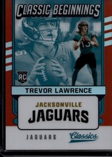 2021 Panini Classics Football Trevor Lawrence #CB-TL Class Beginnings Orange /10
