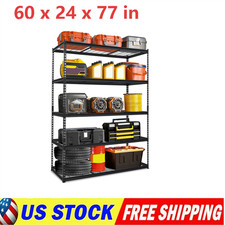 Storage Shelves 24" D x 60" W x 77" H 5-tier Garage Storage Shelving 2500 Lbs