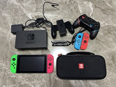 Nintendo Switch HAC-001 Bundle w/ Dock, Joy-Cons, Grip, AC Adapter
