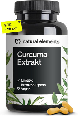 Natural Elements Curcuma Extrakt   Hochdosiert: Curcumingehalt EINER Kapsel Ents