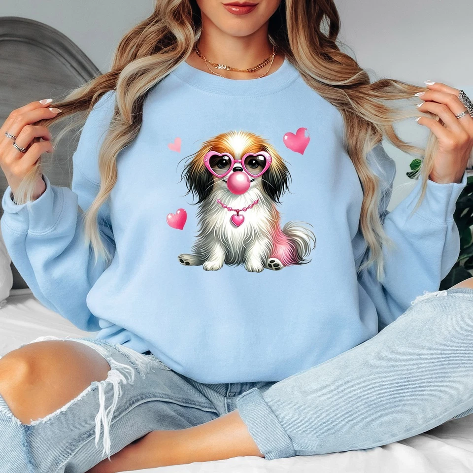 Sweat-shirt cadeau pour femme animal de la Saint-Valentin à bulles pour... - Photo 1/1
