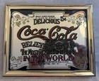 Coca Cola Vintage 70's Mirror Sign Relieves Fatigue Advertise Framed 10x8
