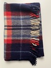 Vintage 1960s Carldyck NYC Pindyck Tartan Plaid Virgin Wool Throw Blanket Nice!