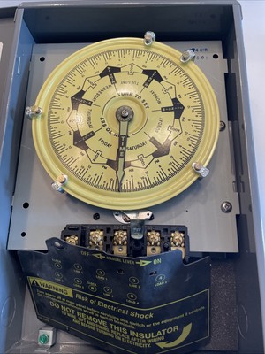 Intermatic Timer T7401B Seven Day Dial Time Switch 4 Pole Single Throw, 40Amp