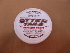 New Capt. Bruce's Otter Tails Orange Straight Short Fishing 8 Baits 4 1/8 x 3/4"