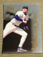 DEREK JETER 1996 Pinnacle Select Certified Edition Rookie Card #100 Yankees HOF. rookie card picture