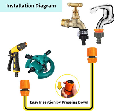 Garden Hose Quick Connect Fittings,1/2 Inch and 3/4 Inch Quick Release Hose C...