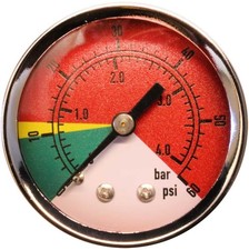 New Parker 936911 Tri-Color Filter Pressure Gauge 12 / 60 PSI 1/8" NPT 172184A