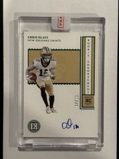 2022 Panini Encased Rookie Chris Olave RC On Card Auto Emerald /10 Foil SP Saint