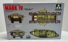 D1 Takom MARK IV MALE WWI HEAVY BATTLE TANK (1) 1:35 #2008 Unassembled Model Kit