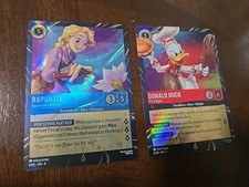 2026 Disney Lorcana Archazias Island Rapunzel AND Donald Duck EPCOT Promo Cards