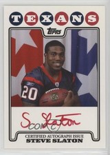 2008 Topps Rookie Premiere Auto Red Ink Steve Slaton #RPA-SS Auto 9oy