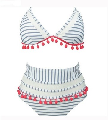 Cocoship Mesh Cocoship Bathing Suit COCOSHIP Blue White