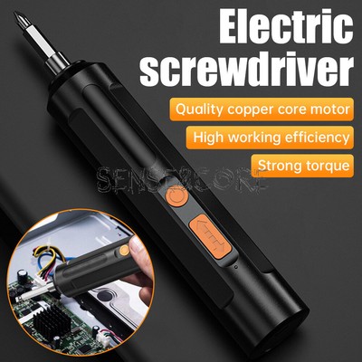 Cordless Electric Screwdriver USB Rechargeable Power Tool with Screw Driver Bit
