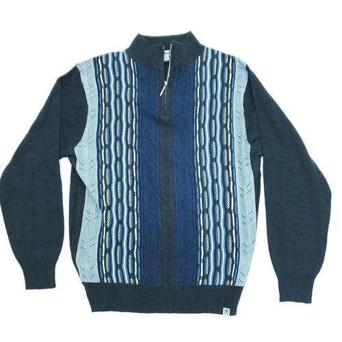 Mock Neck Acrylic Knit Sweater Casual Stacy Adams Men's Vertical