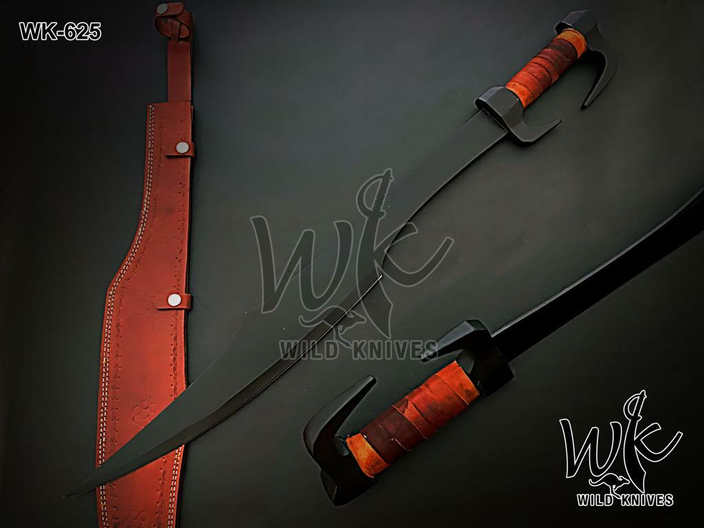 LA MEJOR ESPADA CORTA ESPARTANA HECHA A MANO 31"" ACERO DE ALTO CARBONO CON FUNDA