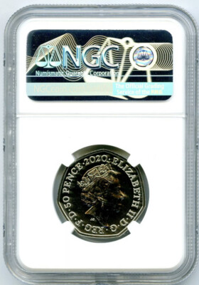 2020 GREAT BRITAIN 50P NGC MS66 DPL MEGALOSAURUS DINOSAUR FIRST