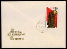 DDR FDC 1975 ANTI-FASCHISMUS EINZELFRANKATUR !! SO NICHT IM MICHEL !! xb11