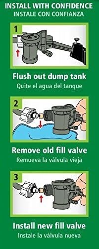 FLUIDMASTER 703A5B Replacement Fill Valve Glacier Bay Niagara Flapperless Toilet