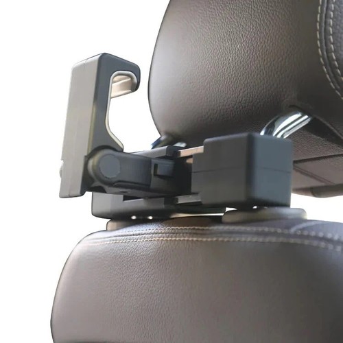 Carseat Caddy Universal Headrest Hook & Smart Device Holder for Bags and Clothes - Picture 9 of 13